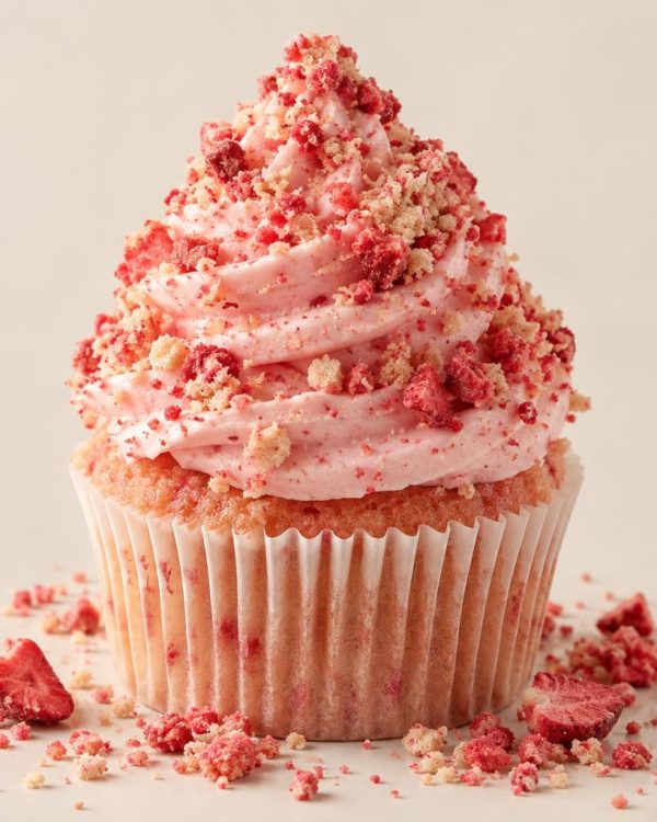 Strawberry Crunch Cupcake